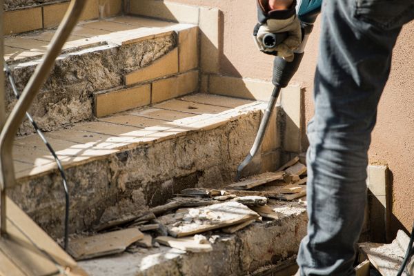 Concrete Stair Demolition in Greensboro